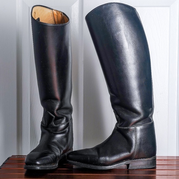 Tall Riding Boots Vintage Equestrian Dressage Foxhunting - Picture 1 of 12